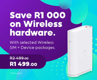 Pure Wireless Internet | MTN Wireless and Telkom Wireless at home | Afrihost